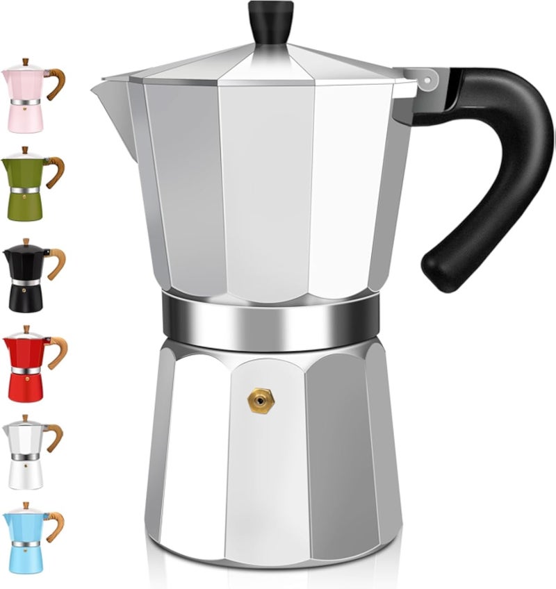 2 Cup Aluminum Espresso Stovetop Coffeemaker Percolator Italian Coffee Maker Moka Express Classic Cafe Maker for Italian and Cuban CafÃ© Brewing Greca Coffee Maker 100ml 3.3oz
